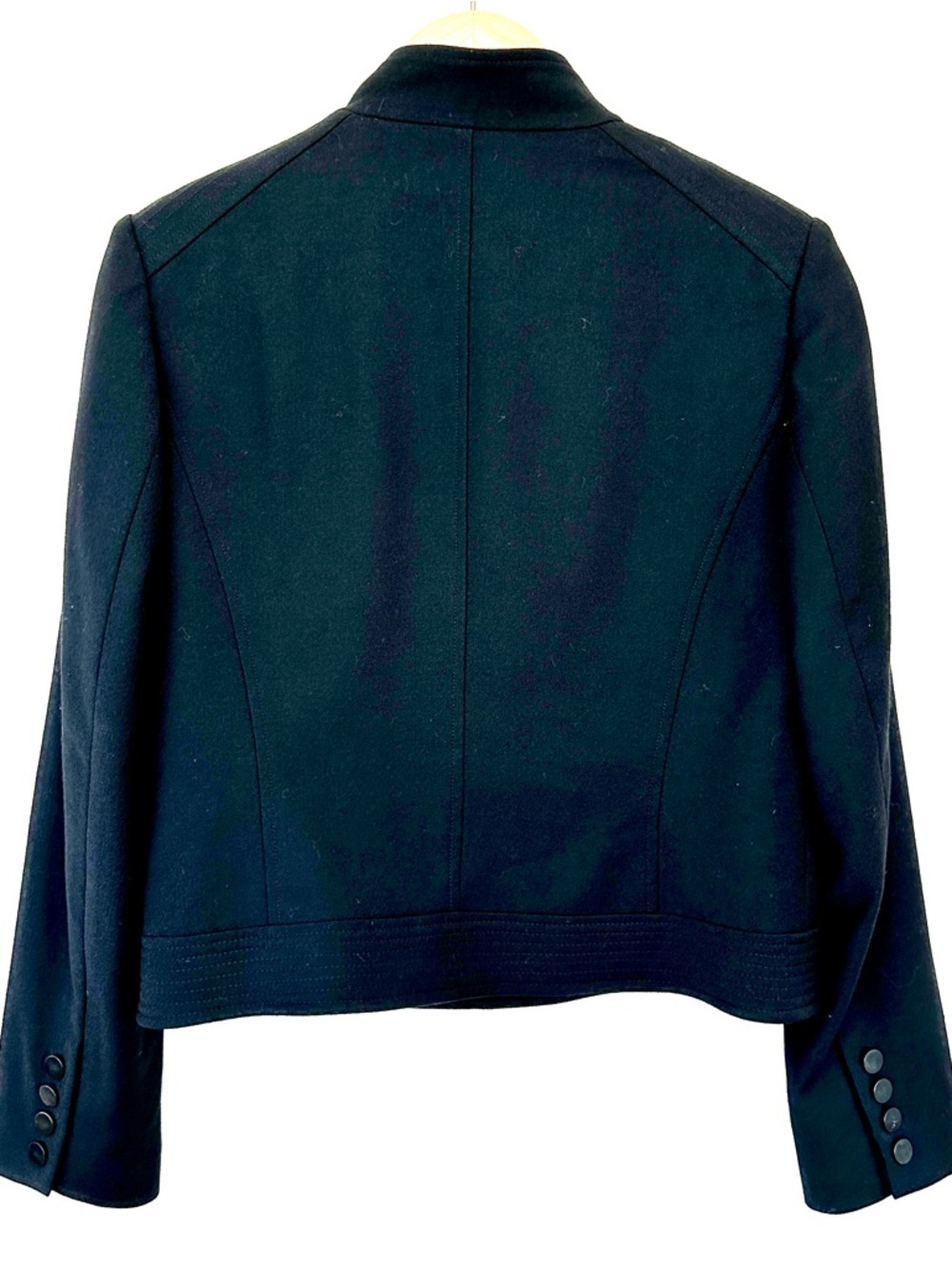 Talbots Tailored Button Front Jacket in a Stretch Wool Blend, Lined - Picture 9 of 14